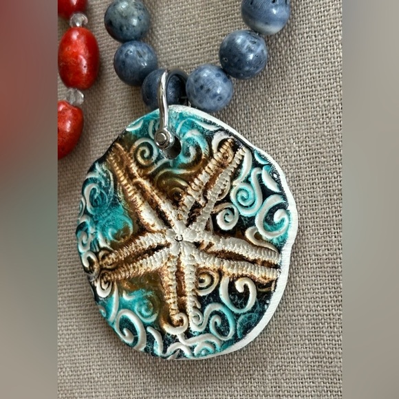 26 inch Coral and sponge bead necklace NWOT - Picture 7 of 16